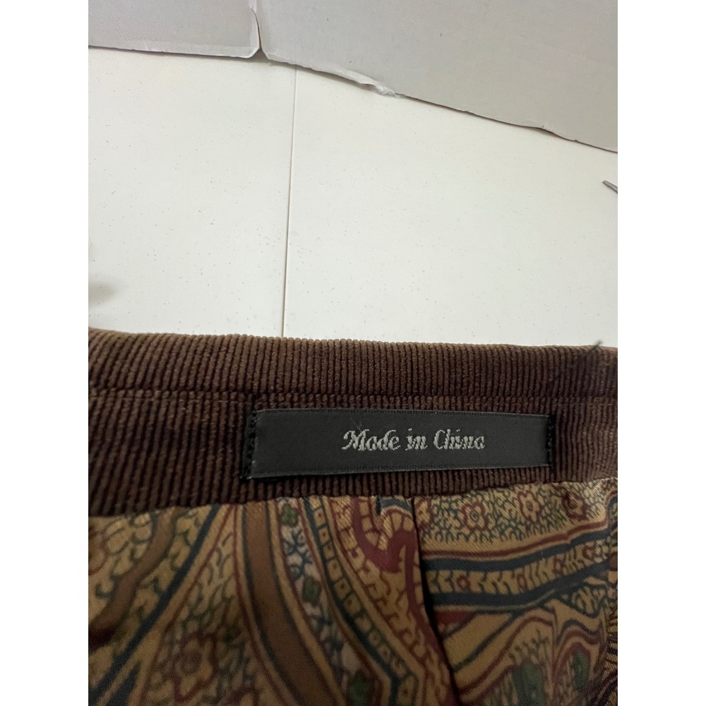 Lauren Ralph Lauren Mens Brown Corduroy Blazer Paisley Lining Sport Coat 40R - Picture 8 of 16